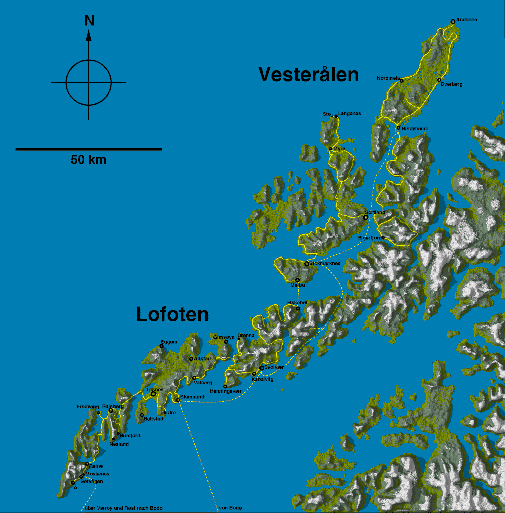 Lofoten 98: Karte