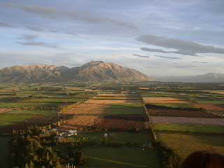 Blick vom Ballon zum Mount Hutt