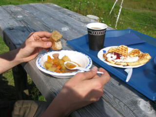 Suppe und Waffeln bei Seltuft